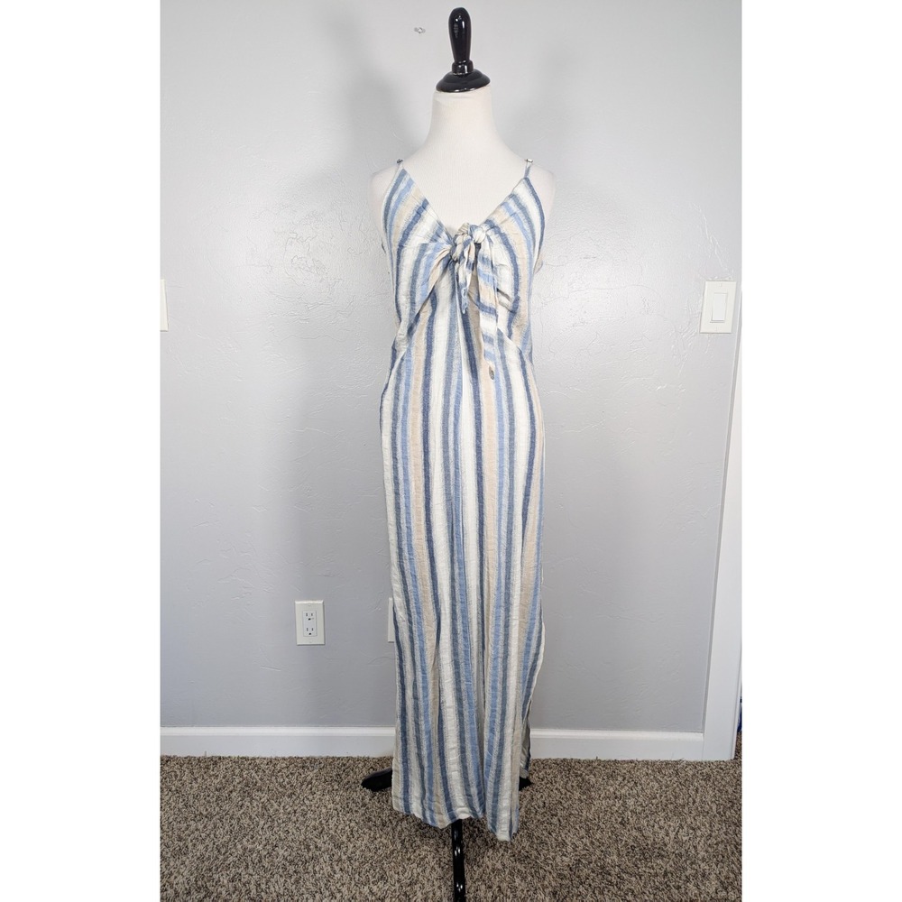 Young Fabulous & Broke Dress S Linen Blend‎ Maxi adjustable Strap  Boho Beachy